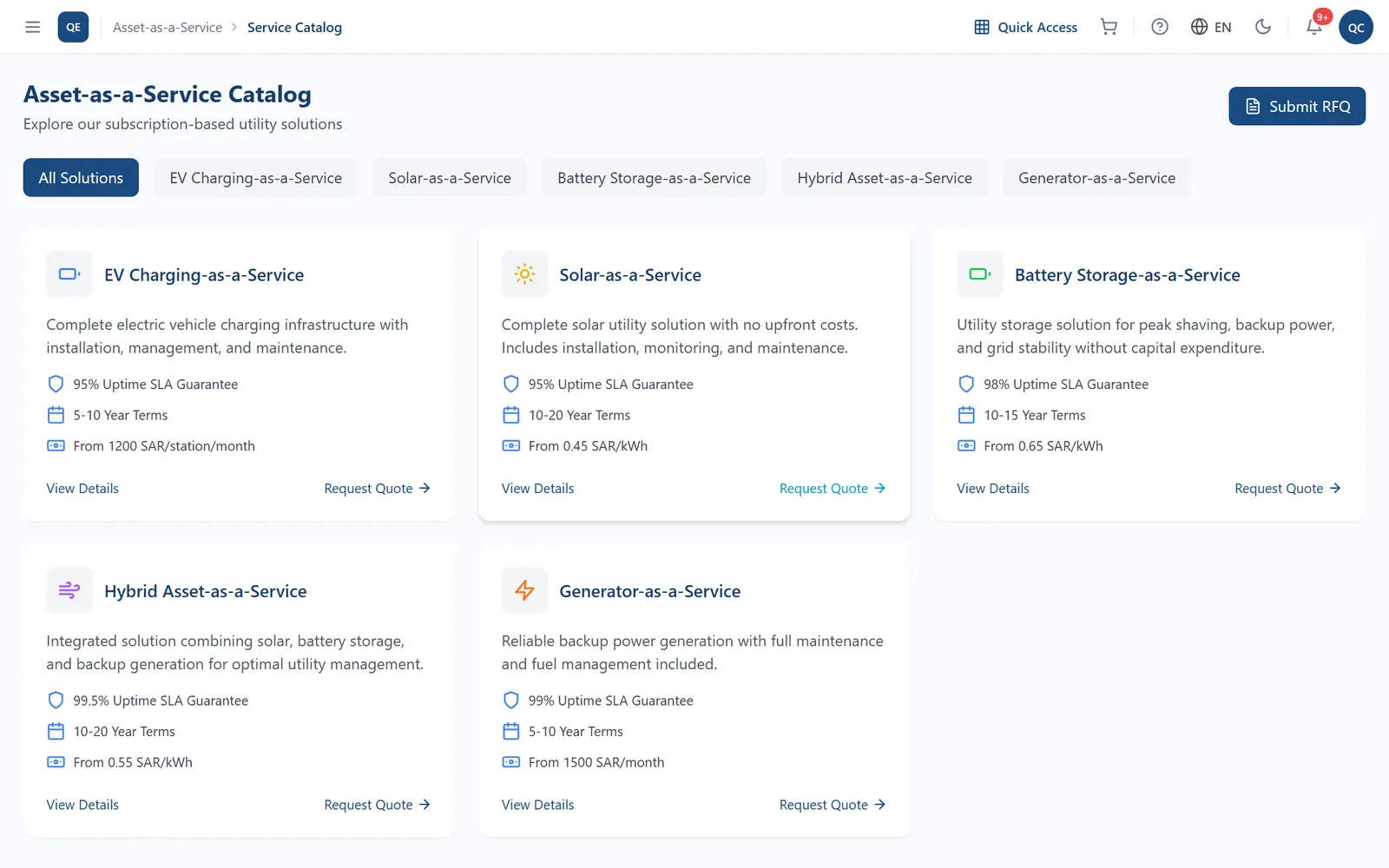 Browse the Service Catalog