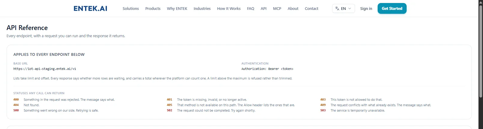 Create an API token and read the reference