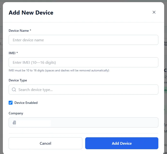 Add the device