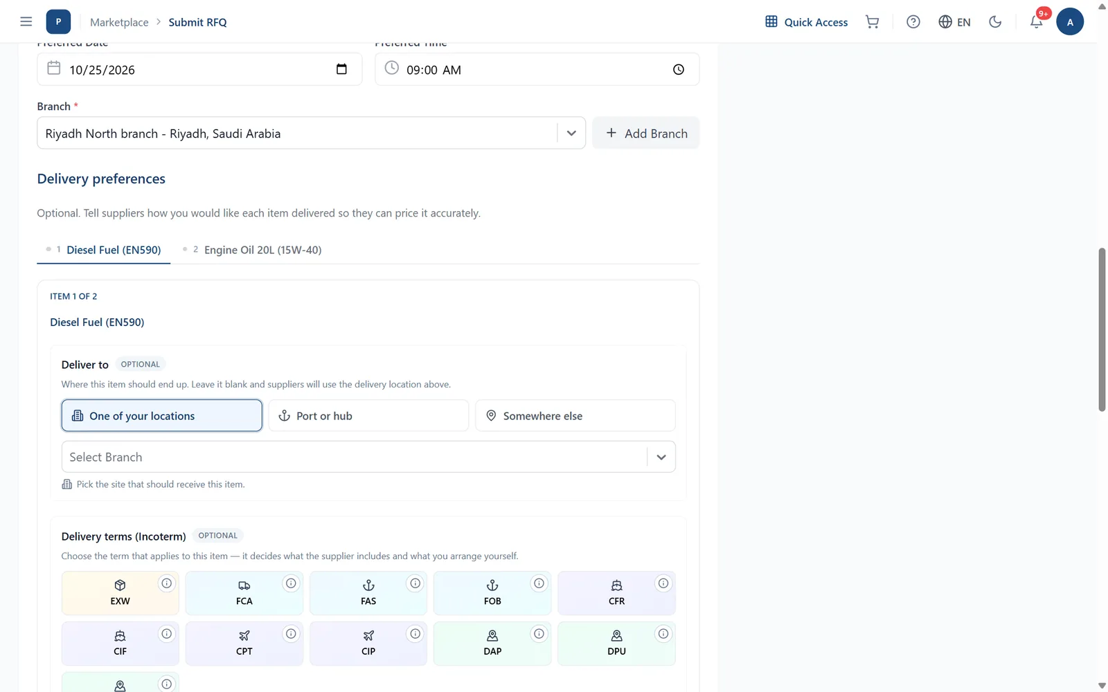 Open the form and add basic information