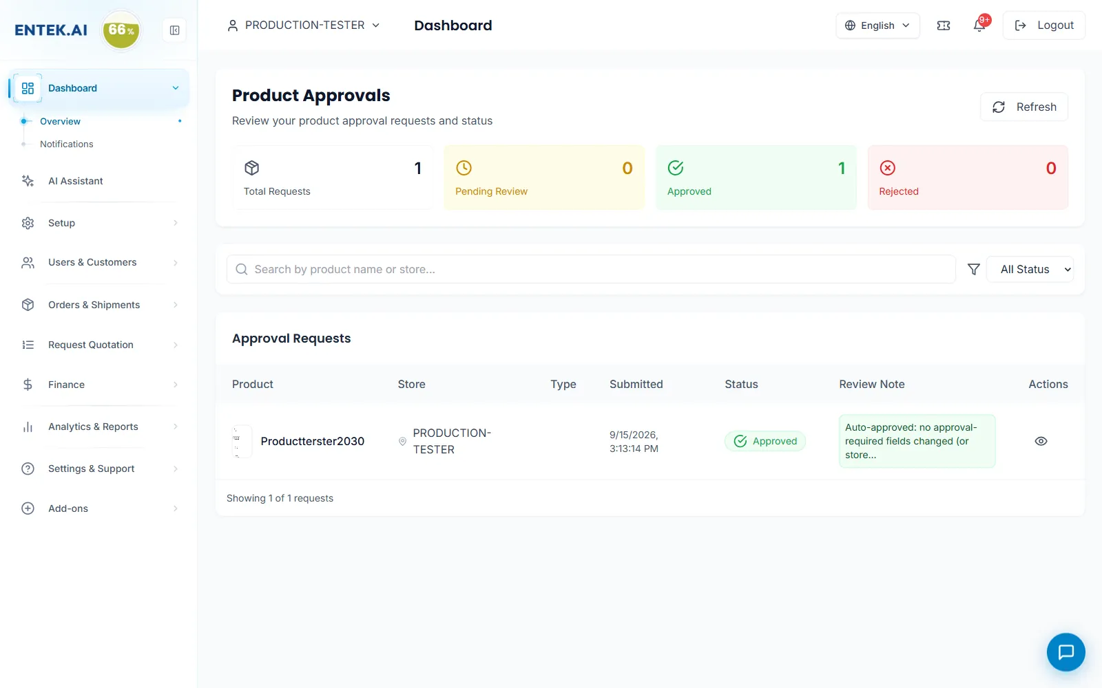 Follow product approvals